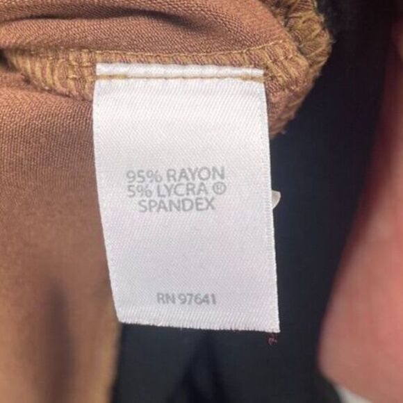 J Jill Women's Wearever Dress Brown Black Large Short Sleeve Stretch Shift - Picture 5 of 8